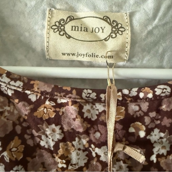MIA JOY joyfolie Girls brown floral formal dress stretchy NWT - Picture 7 of 8